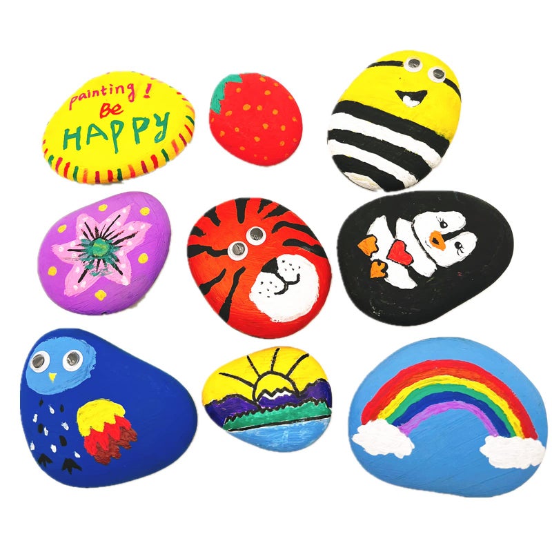 Lifetop 16PCS Painting Rocks, 2""-3"" Natural River DIY Rocks Flat & Smooth Kindness Rocks for Arts, Crafts, Decoration, Medium Rocks for Painting,Hand Picked for Painting Rocks - Image 5